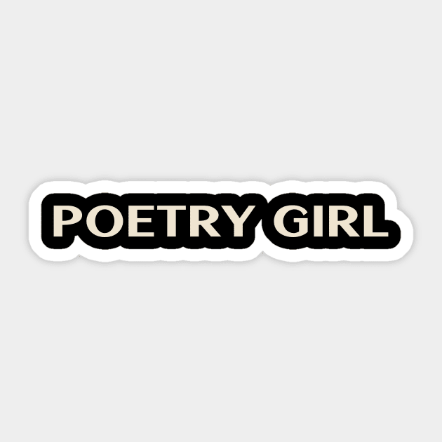 Poetry Girl Funny Girl Ironic Girl Sticker by TV Dinners